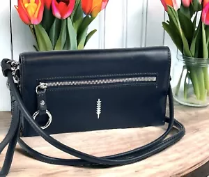 Thacker Crossbody Wallet Wristlet Navy Blue Mini Purse Bag 8”x4” - Picture 1 of 17