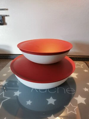 Tupperware Allegra Schüssel 1,5 und 3,5 l rot - Bild 1 von 2