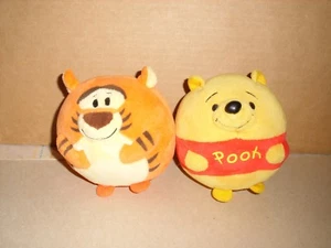Ty Beanie Ballz 5'' Plush Stuffed Disney Winnie The Pooh & Tigger Set 2013 - Picture 1 of 5