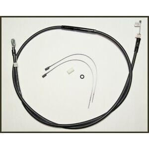 Magnum Black Pearl Braided 64" Plus + 2 Clutch Cable for Harley FLH/T 08-13