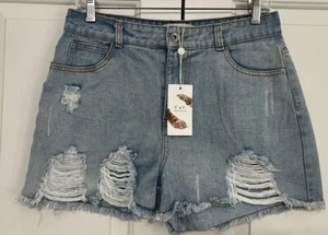 NWT Chelsea & Violet C & V size 29 light wash destroyed blue jean shorts womens - Picture 1 of 4
