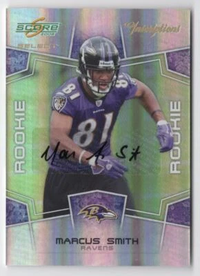 2008 Score Inscriptions Marcus Smith Auto /750 Baltimore Ravens #398 - Image 1 of 2