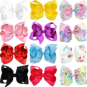 Hair Bows for Girls Large Bow Hair Clips Girl Hair Bows for Hair 8 Inch Grosgrai - Picture 1 of 12