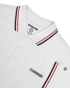 Lambretta Mens Polo Shirt Twin Tipped Lambretta Polo Shirt Sizes M-4XL - Picture 1 of 8