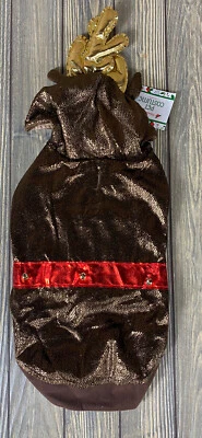 Meijer Reno Marrón con Astas Cinturón Rojo Vacaciones Mascota Disfraz Navidad Mediano Foto 1 de 4