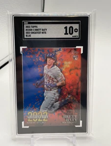 2023 Topps Series 1 Brett Baty RC Blue Greatest Hits #22GH-3 Mets SGC 10 - Picture 1 of 2