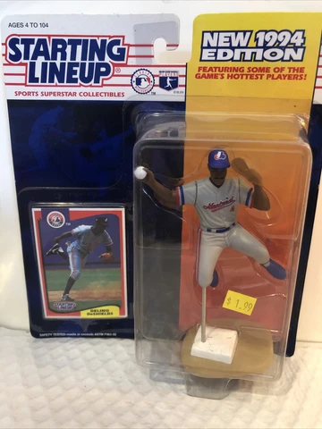 Starting Lineup 1994 MLB Delino DeShields Figure and Card Baseball Figure Cover