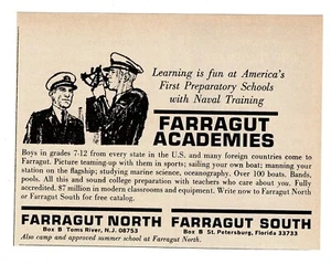 1970 FARRAGUT Academies Naval Prep School Toms River New Jersey Vintage Ad 2 - Picture 1 of 1