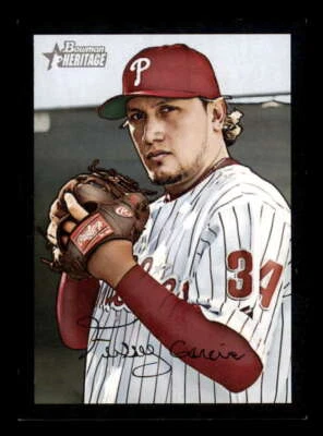 2007 Bowman Heritage Black Parallel #48 Freddy Garcia 46/52 Phillies - Image 1 of 2
