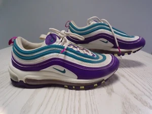 Nike Air Max 97 Pasqua 2020 Bianco/Voltage Viola/Teal Donna Taglia 8.5 CI7388-101 - Foto 1 di 11