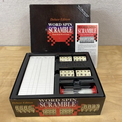 Word Spin Scramble Deluxe Edition Hand-Held Letter Game 1995 Complete - Image 1 of 4