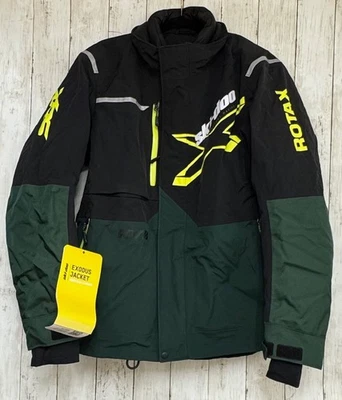 NEW Ski-Doo BRP Men's Exodus X-Team Jacket Medium Factory Racing Black Green - Image 1 of 4