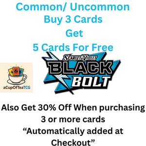 Pokemon Cards Black Bolt Common & Uncommon Mint/Near Mint Choose Your Card - Picture 1 of 141