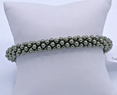 Kit de pulsera de brezal de plata esterlina con perlas verdes Swarovski 7,5" 24,3 g $1/g Inicio Foto 1 de 4