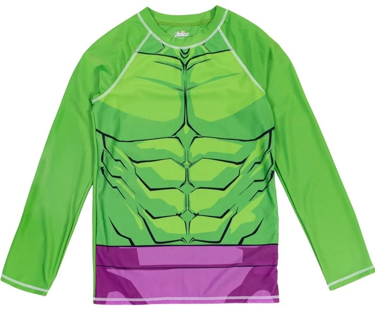 NIÑOS MARVEL HULK AVENGERS DISNEY STORE UPF 50 PROTECTOR CONTRA ERUPCIONES TALLA 4T-7 NUEVO CON ETIQUETAS Foto 1 de 3