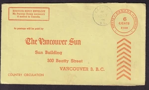 Canada 1955 cover (front) Cassiar BC ghost town to The Vancouver Sun - Picture 1 of 1