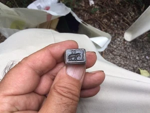 Very Rare Antique Indian Sultan? Intaglio Seal Ring Silver No Reserve - Picture 1 of 11