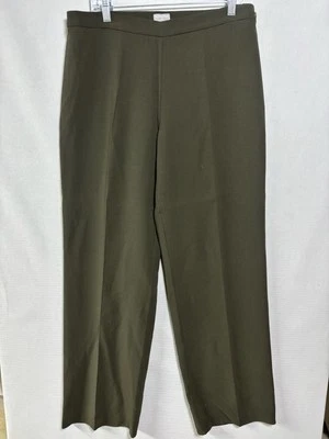 Pantalones de negocios Agnona Italia para mujer talla 50 verde pierna recta pantalones diseñador Foto 1 de 4