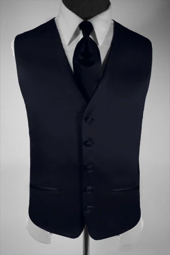 Luxury Premiere Solid Tuxedo Vest & Necktie - Image 1 of 1