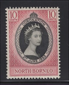 North Borneo Scott # 260 MNH Coronación Isabel II 1953 - Imagen 1 de 1
