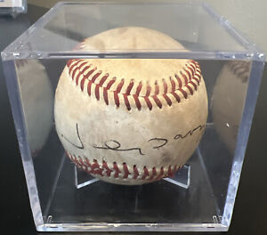 Johnny Damon Autographed Baseball (No CoA) + Bowman Sterling Game Used Bat Relic