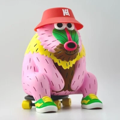 Figura artística de vinilo How2Work Monsters Pink Hey Hey Monkey 6" Charr Sofubi POPMART Foto 1 de 4