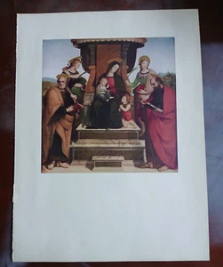 Book Art RAPHAEL - THE MADONNA AND CHILD ENTHRONED WITH SAINTS - - Picture 1 of 3
