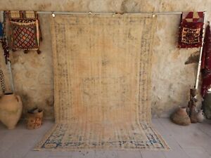 6X9 Oushak Vintage handknotted distressed carpet
