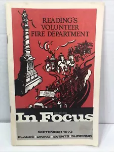 1973 Reading's PA Volunteer Fire Department In Focus Magazine - Picture 1 of 7