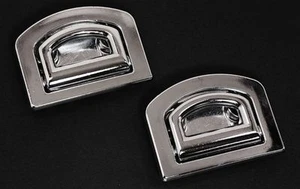Chrome Trunk Hook Anchor Tie Down Pair VW Jetta Golf Passat Beetle Audi A4 A6 TT - Picture 1 of 2