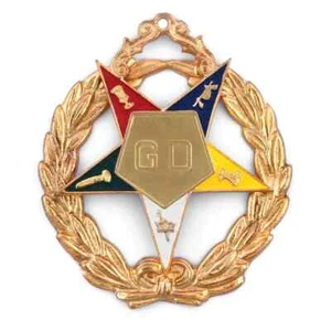 Joya Gran Adjunto Masónico - Collar de Oficial OES Chapado en Oro Regalia Masónica - Imagen 1 de 1