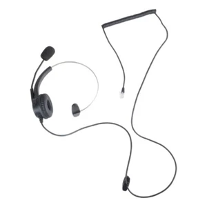 4-Pin RJ11 Monaural schnurgebunden Operator Call Center Telefon Headset Kopfhörer BK - Bild 1 von 8