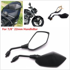 7/8" 22mm Handle Bar End Motorcycle ATV Scooter Dirt Bikes Rearview Side Mirrors