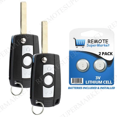 2 Replacement for BMW 3 Series 318 320 323 325 328 330 Remote Car Key Fob Flip Foto 1 de 4