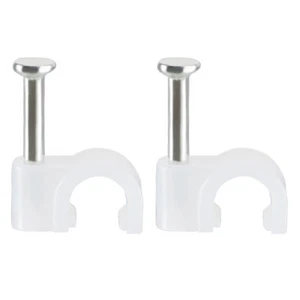 200stk.Wandmontage Koax Elektrisch Kabel Klipp Befestigung Sattel 5mmBreite weiß - Bild 1 von 3