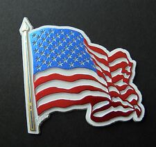 USA WAVY FLAG US AMERICAN FLEXIBLE FRIDGE MAGNET 2.75 inches