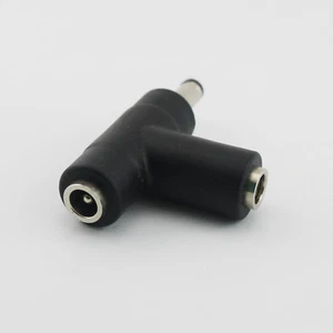1pcs 5.5mm x 2.1mm 1 Male to Dual Female Jack T Type DC Power Adapter Connector - Picture 1 of 7