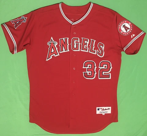 Authentic Majestic Josh Hamilton Los Angeles Angels MLB Jersey Sz 48 Cover