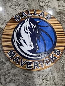10" Handmade Dallas Mavericks Wall Sign - Picture 1 of 3