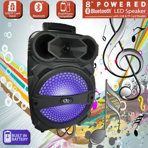 8" BT Party Bluetooth Speaker System Big Led Portable Stereo Tailgate Loud US N - Picture 1 of 12