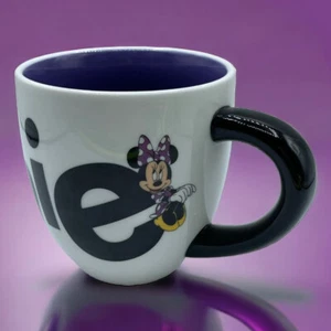 Disney Parks Authentic MINNIE Mouse Name Purple Interior Large Coffee Cup Mug - Picture 1 of 9