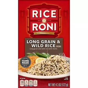 (8 pack) Long Grain & Wild Rice Mix Packaged Meal, 4.3 oz Shelf-Stable Box - Picture 1 of 6