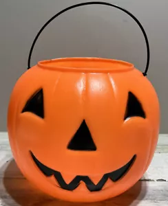 Vintage Jack O Laterne allgemeine Schaumstoff-Blasform Kürbis Süßigkeiten Eimer Eimer Halloween 8 Zoll - Bild 1 von 8