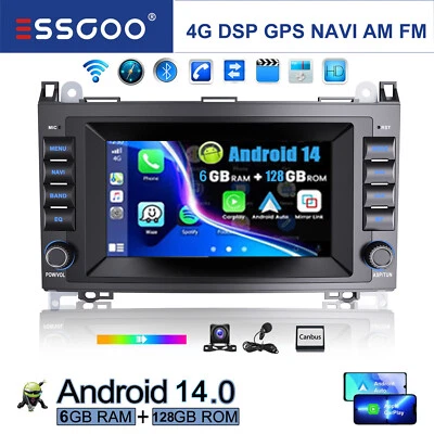 Autoradio DSP 128G Android Carplay Für Mercedes Benz A/B Vito W169 W245 Sprinter - Bild 1 von 4