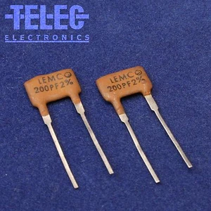2 piezas. Condensador de mica Lemco Silver 200pF / 2% / 500V - Imagen 1 de 1