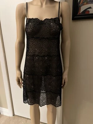 $250 Josie Natori Flurry Black Lace Gown Size L New W/tags - Image 1 of 4