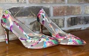 Zapatos de tacón Adrianna Pappell acuarela de malla floral talla EE. UU. 9,5 M gran primavera - Imagen 1 de 8