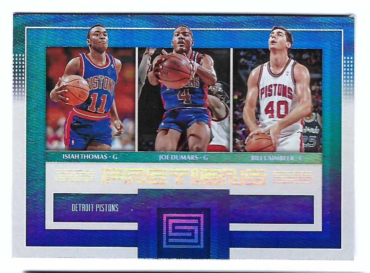 ISIAH THOMAS, JOE DUMARS, LAIMBEER 2017-18 PANINI STATUS NBA STATUS FACTIONS - Image 1 of 1