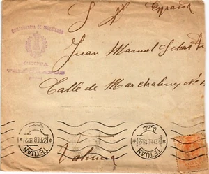 España Marruecos 1922 portada de Tetuán a Valencia CEUTA TELEGRÁFICOS (990) - Imagen 1 de 2
