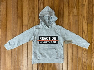 New KENNETH COLE Boys Hoodie Sweatshirt Kangaroo Pockets Sz 4 - Picture 1 of 4